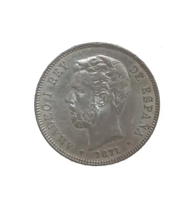 5 PESETAS AMADEO DE SABOYA 187