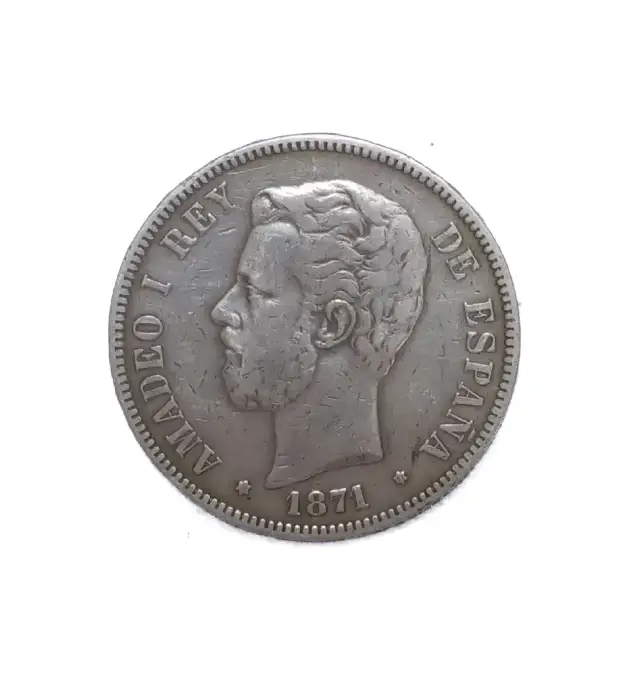 5 PESETAS AMADEO DE SABOYA 1871