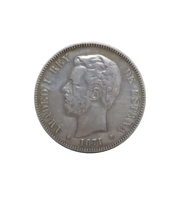 5 PESETAS AMADEO DE SABOYA 1871