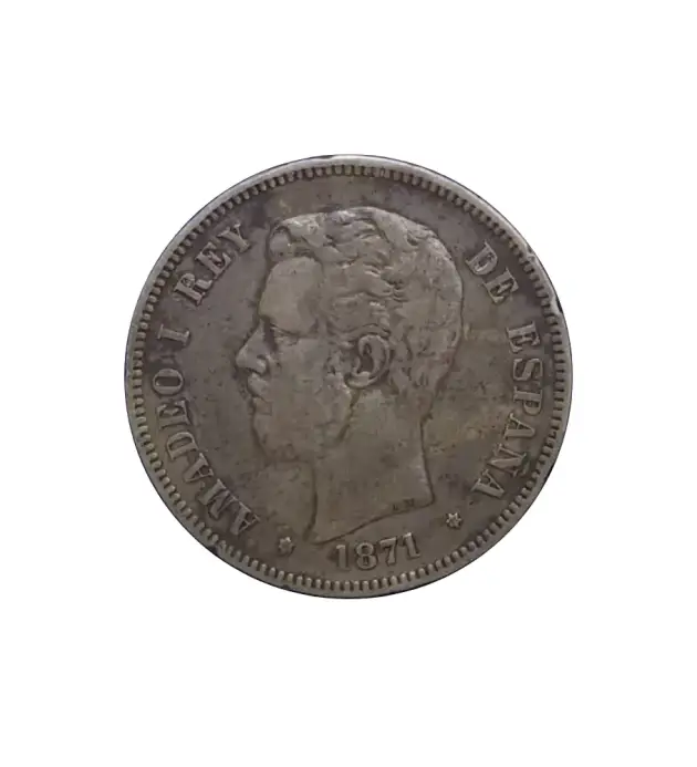 5 PESETAS AMADEO DE SABOYA 1871