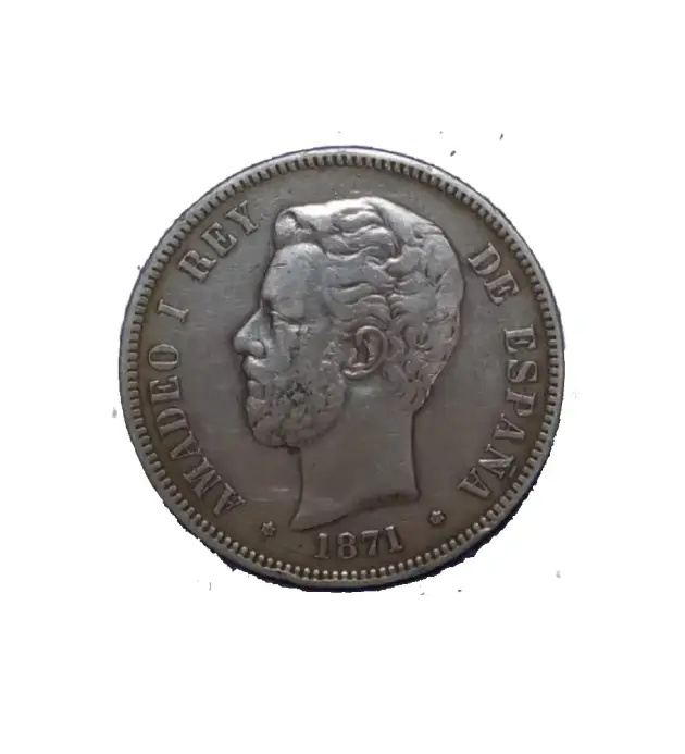 5 PESETAS AMADEO DE SABOYA 1871