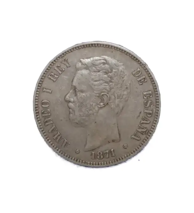 5 PESETAS AMADEO DE SABOYA 1871