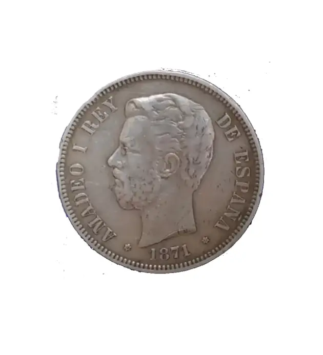 5 PESETAS AMADEO DE SABOYA 1871