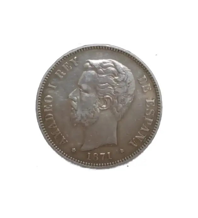 5 PESETAS AMADEO DE SABOYA 1871