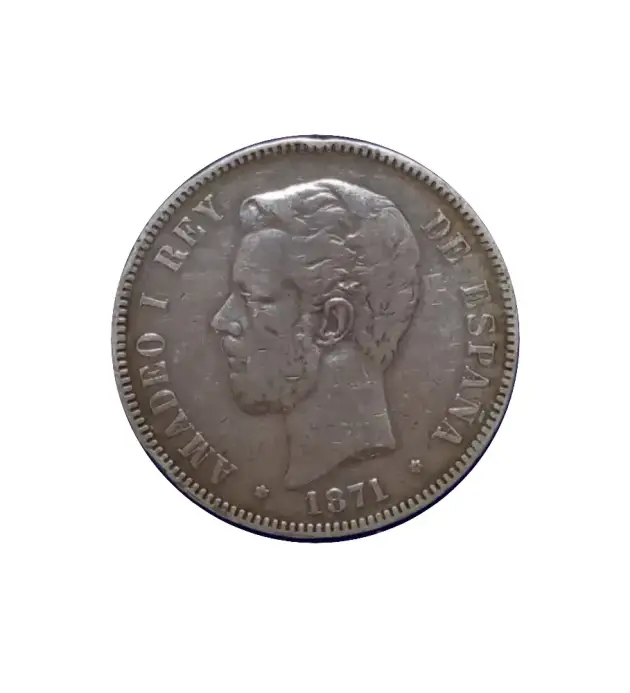 5 PESETAS AMADEO DE SABOYA 1871