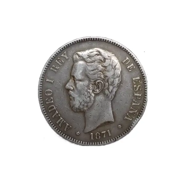 5 PESETAS AMADEO DE SABOYA 1871