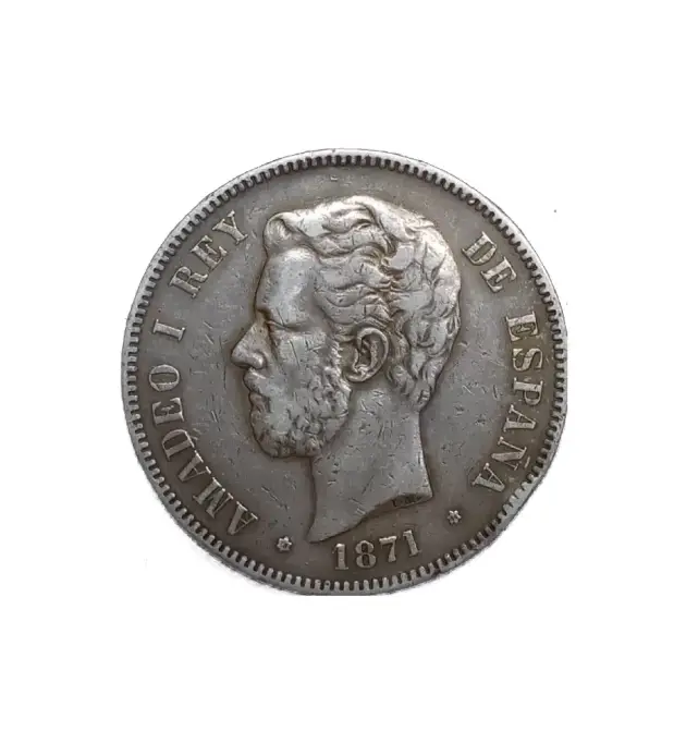 5 PESETAS AMADEO DE SABOYA 1871