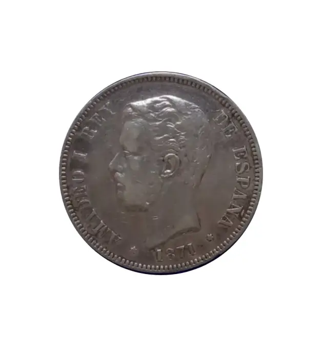 5 PESETAS AMADEO DE SABOYA 1871